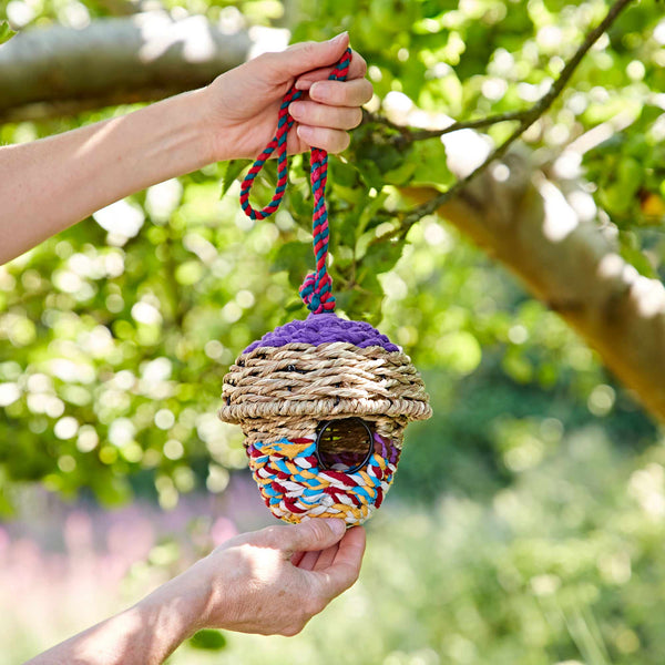 Acorn Recycled Cotton Birdhouse - Handmade