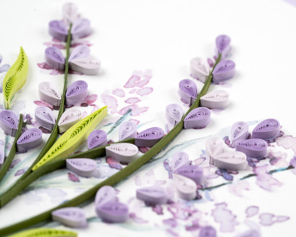 Quilled Lavender Bunch Greeting Card