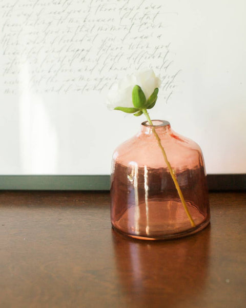Bella Handblown Hammered Glass Bud Vase