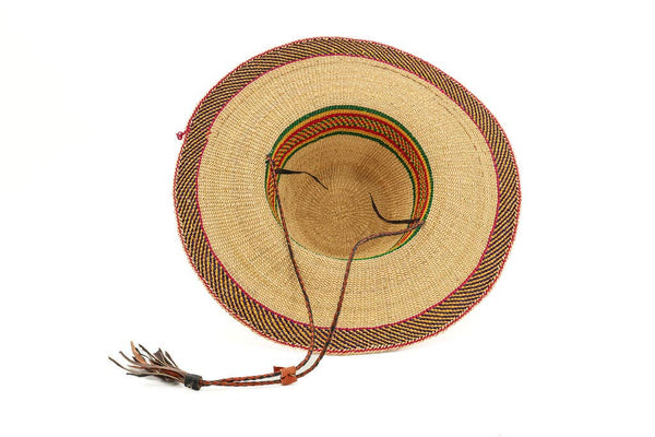 African Straw Sun Hat, natural