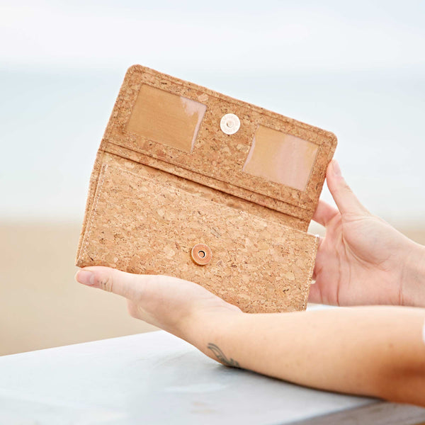 Natural Cork Clutch Purse