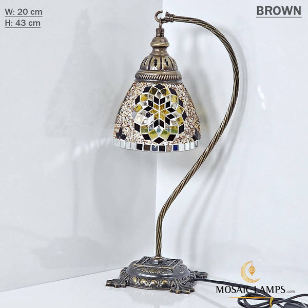 10+ Colors - Swan Neck Reading Table Lamp, Turkish Mosaic Re