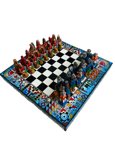 Peruvian Handmade Chess Board Game 8"