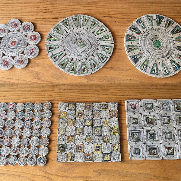 Recycled Paper Trivets by the Lao Disabled Women's Center