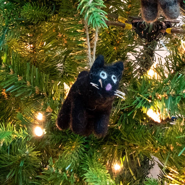 Little Felt Cat Ornaments