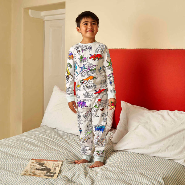Color your own Dinosaur Pajamas - DIY Craft Kit