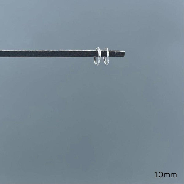 1.5mm Silver Endless Hoops