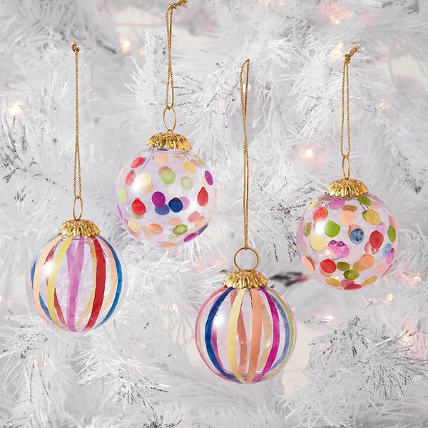 Jolly Glass Globe Ornaments