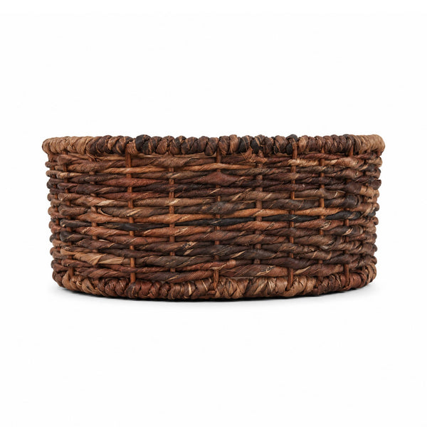 Bread Warmer Oval Scroll Lidded Brown