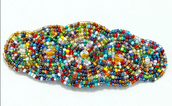 Andrea Seed Bead Hair Barrette - Guatemala