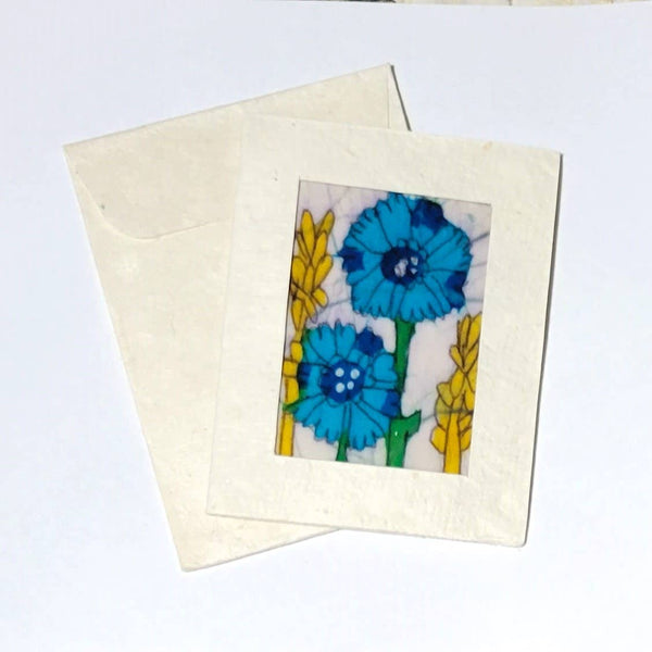 Batik Cornflower Mini Card