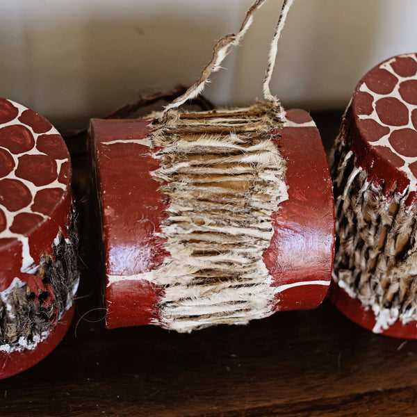 Double Sided Drums: Giraffe Pattern / Small