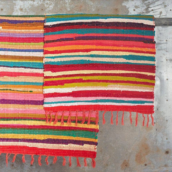 Handmade Recycled Cotton Rag Rug - Door Mat