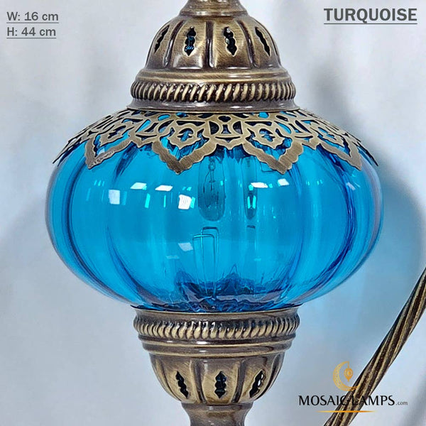 Clear Color Optic Globe Gooseneck Table Lamp