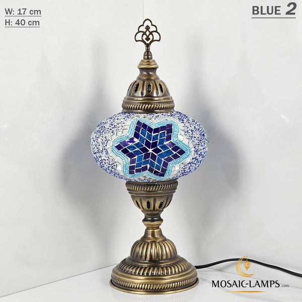 10+ Colors - Turkish Mosaic Large Globe Table Lamp, Marrakec