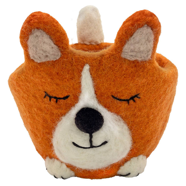 Corgi Felt Pot