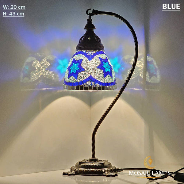 10+ Colors - Swan Neck Reading Table Lamp, Turkish Mosaic Re