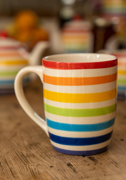 Hand Painted New Rainbow Tapered Mug