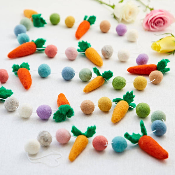 Felt Carrot Easter Garland