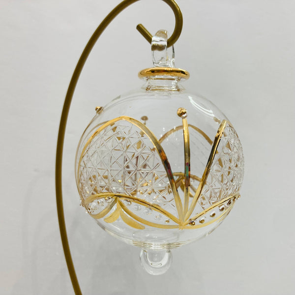 Blown Glass Ornament - Gothic Arch Gold