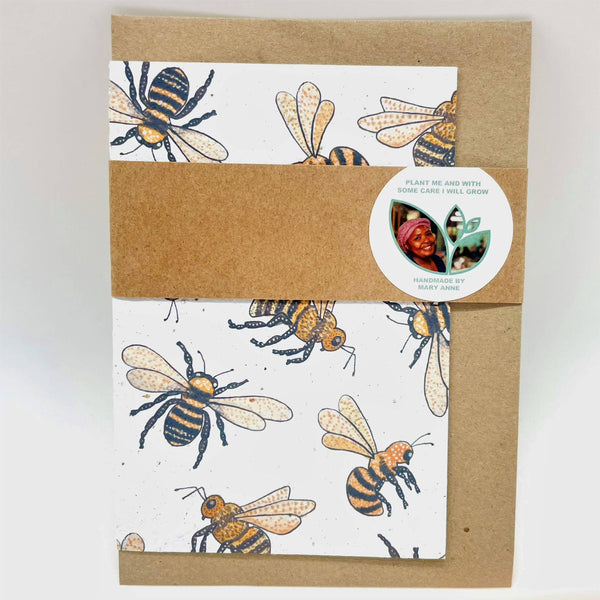 Growing Paper greeting card - Pollinators