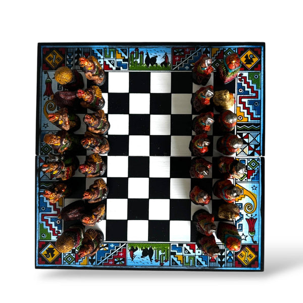Peruvian Handmade Chess Board Game 8"