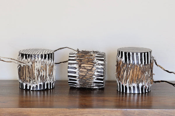 Double Sided Drums: Giraffe Pattern / Small