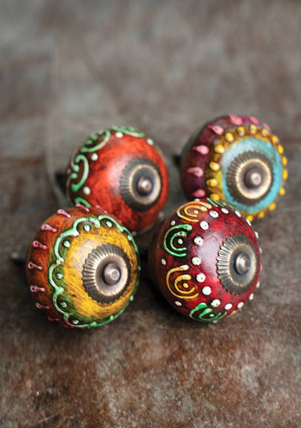 Ceramic Hand Painted Antique Finish Door Knob