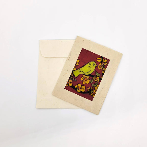 Batik Canary Mini Card