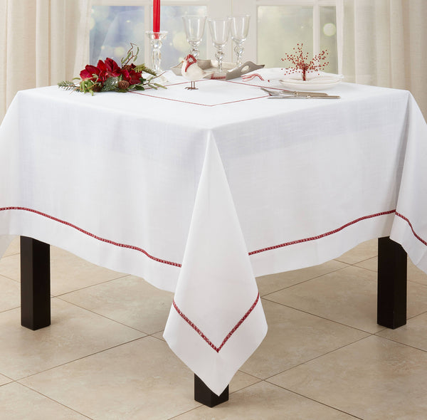 Embroidered Border Tablecloth