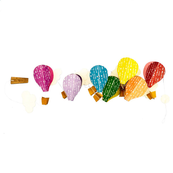 SALE! Was $7.00 - Hot Air Balloon Eco-Paper Garland