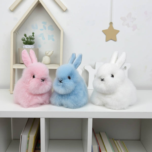 Pastel Alpaca Stuffed Animal - Bunny - Micro 6"