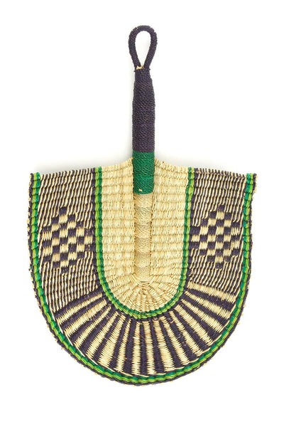 Deep Sea Veta Vera African Hand Fan or Woven Wall Art