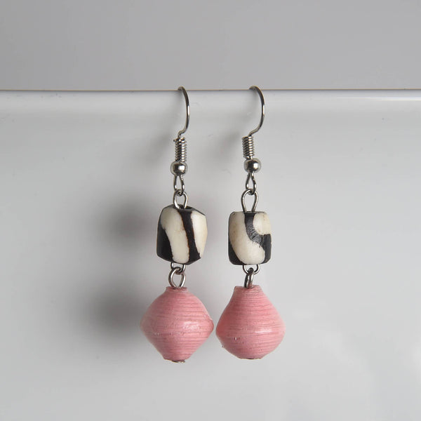 Batik Bone & Paper Earrings
