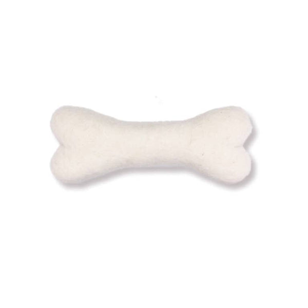 Eco Wool Dog Bones/Toys: Brown, Gray, White (Fair Trade)