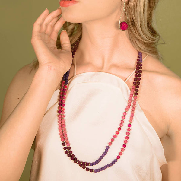 Aasha Ombre Beads Long Necklace