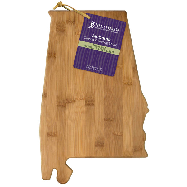 Alabama State-Shaped Bamboo Serving & Cutting Board