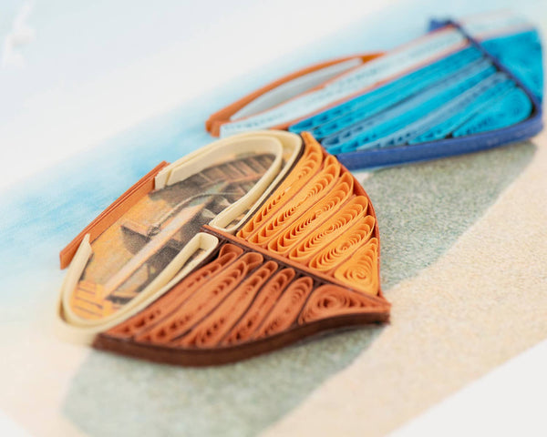 Quilled Boats Everyday Greeting Card