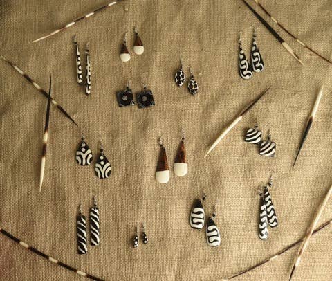 Geometric Bone Earrings