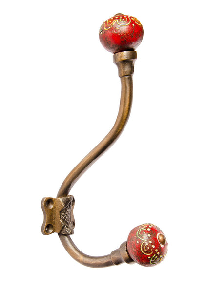 Hand Painted Double Antique Finish Hook