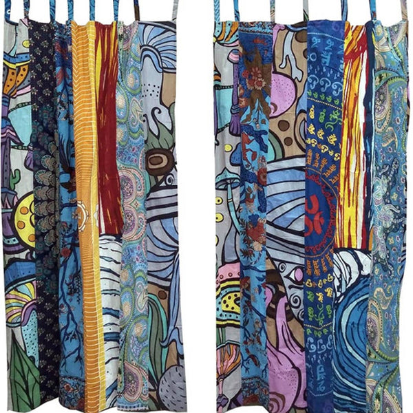 Silly Simon Single Panel Tabbed Curtain 56 x 85 Inches