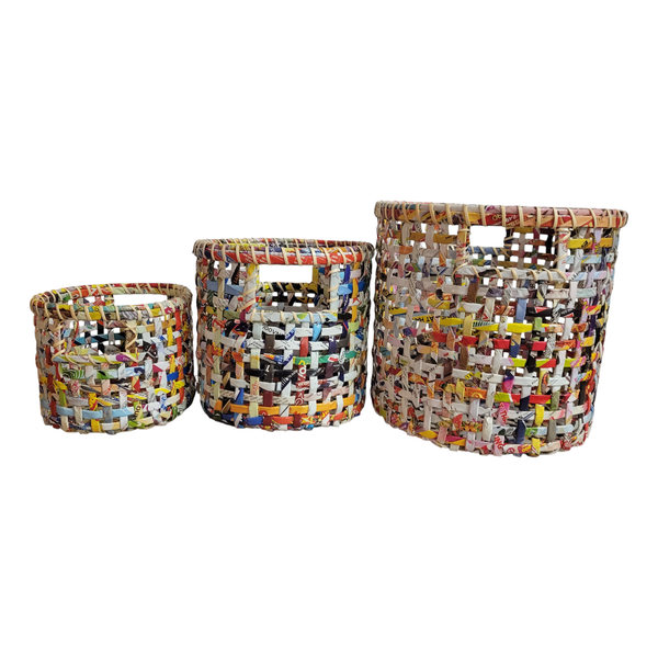 Round Basket - Recycled Paper