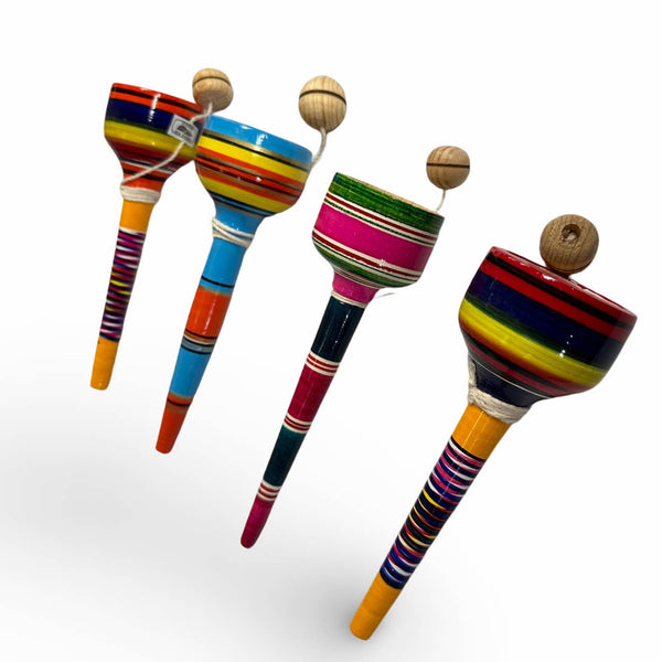 Mexican Wooden Toy Balero Cup 3.5" Traditional Fun Game