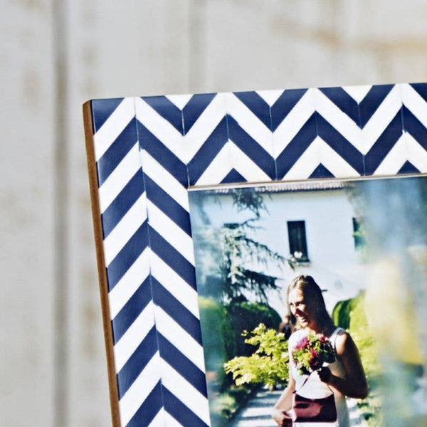 Handmade Chevron Patterned Photo Frame