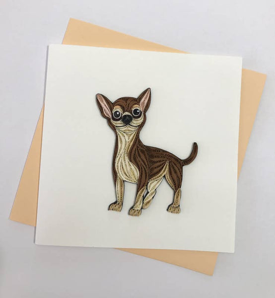 Chihuahua Quilled Card