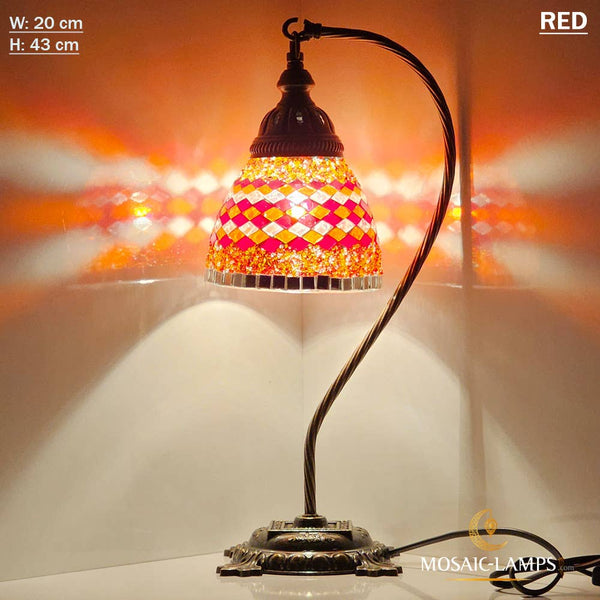 10+ Colors - Swan Neck Reading Table Lamp, Turkish Mosaic Re