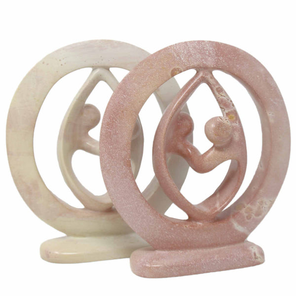 Lover's Embrace Natural Stone Sculpture - 6"
