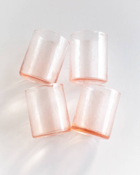 Handblown Hammered Glasses | Set of 4