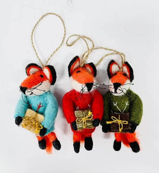 Ornament - Fox with Box