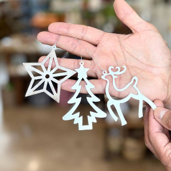 Silver Tone Iron Ornament